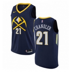 Womens Nike Denver Nuggets 21 Wilson Chandler Swingman Navy Blue NBA Jersey City Edition