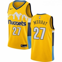 Womens Nike Denver Nuggets 27 Jamal Murray Swingman Gold Alternate NBA Jersey Statement Edition