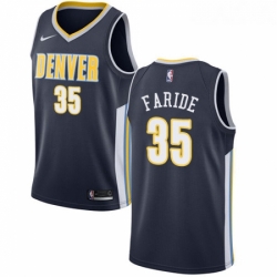 Womens Nike Denver Nuggets 35 Kenneth Faried Authentic Navy Blue Road NBA Jersey Icon Edition