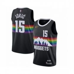 Youth Denver Nuggets #15 Nikola Jokic Swingman Black Basketball Jersey - 2019 20 City Edition