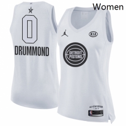 Womens Nike Detroit Pistons 0 Andre Drummond Swingman White 2018 All Star Game NBA Jersey