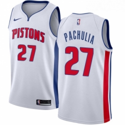 Womens Nike Detroit Pistons 27 Zaza Pachulia Swingman White NBA Jersey Association Edition 