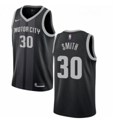 Womens Nike Detroit Pistons 30 Joe Smith Swingman Black NBA Jersey City Edition