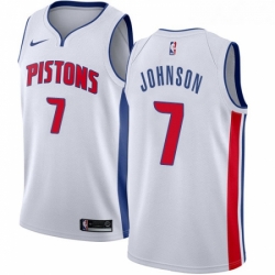 Womens Nike Detroit Pistons 7 Stanley Johnson Swingman White Home NBA Jersey Association Edition