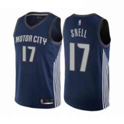 Youth Detroit Pistons 17 Tony Snell Swingman Navy Blue Basketball Jersey City Edition 