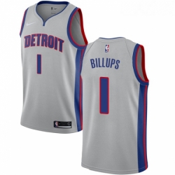 Youth Nike Detroit Pistons 1 Chauncey Billups Swingman Silver NBA Jersey Statement Edition