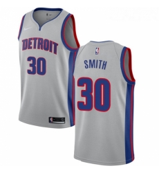 Youth Nike Detroit Pistons 30 Joe Smith Authentic Silver NBA Jersey Statement Edition