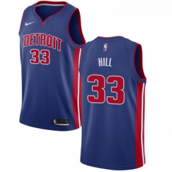 Youth Nike Detroit Pistons 33 Grant Hill Swingman Royal Blue Road NBA Jersey Icon Edition