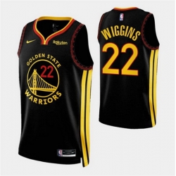 Men Golden State Warriors 22 Andrew Wiggins Black 2023 24 City Edition Stitched Basketball Jerseys