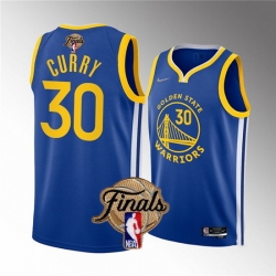 Men Golden State Warriors 30 Stephen Curry 2022 Royal NBA Finals Stitched Jersey