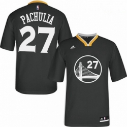 Mens Adidas Golden State Warriors 27 Zaza Pachulia Authentic Black Alternate NBA Jersey