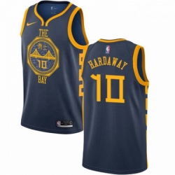 Mens Nike Golden State Warriors 10 Tim Hardaway Swingman Navy Blue NBA Jersey City Edition