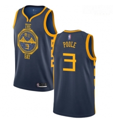 Warriors #3 Jordan Poole Navy Basketball Swingman City Edition 2018 19 Jersey