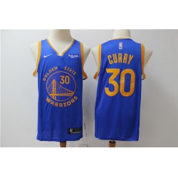 Warriors 30 Stephen Curry Blue Nike Swingman Jersey