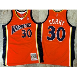 Warriors 30 Stephen Curry Orange 2009 10 Hardwood Classics Jersey