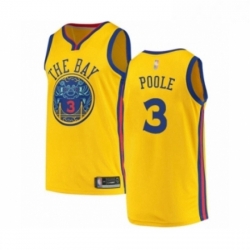 Womens Golden State Warriors 3 Jordan Poole Swingman Gold Basketball Jersey City Edition 