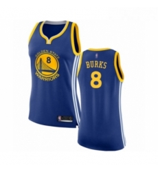 Womens Golden State Warriors 8 Alec Burks Swingman Royal Blue Basketball Jersey Icon Edition 