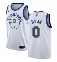 Womens Nike Golden State Warriors 0 Patrick McCaw Swingman White Hardwood Classics NBA Jersey 