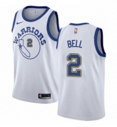 Womens Nike Golden State Warriors 2 Jordan Bell Swingman White Hardwood Classics NBA Jersey 