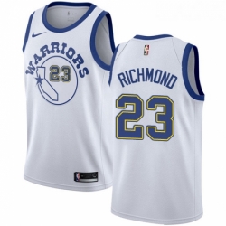 Womens Nike Golden State Warriors 23 Mitch Richmond Authentic White Hardwood Classics NBA Jersey