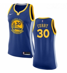 Womens Nike Golden State Warriors 30 Stephen Curry Authentic Royal Blue Road NBA Jersey Icon Edition