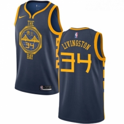 Womens Nike Golden State Warriors 34 Shaun Livingston Swingman Navy Blue NBA Jersey City Edition 