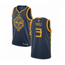 Youth Golden State Warriors 3 Jordan Poole Swingman Navy Blue Basketball Jersey City Edition 