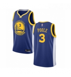 Youth Golden State Warriors 3 Jordan Poole Swingman Royal Blue Basketball Jersey Icon Edition 