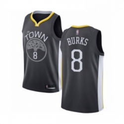 Youth Golden State Warriors 8 Alec Burks Swingman Black Basketball Jersey Statement Edition 