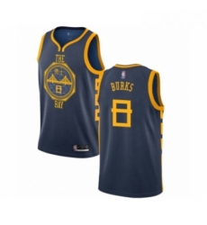 Youth Golden State Warriors 8 Alec Burks Swingman Navy Blue Basketball Jersey City Edition 