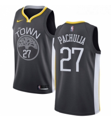 Youth Nike Golden State Warriors 27 Zaza Pachulia Swingman Black Alternate NBA Jersey Statement Edition