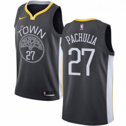 Youth Nike Golden State Warriors 27 Zaza Pachulia Swingman Black Alternate NBA Jersey Statement Edition