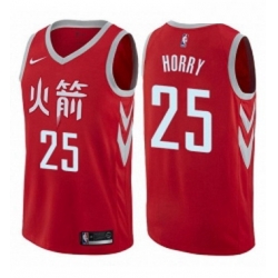 Womens Nike Houston Rockets 25 Robert Horry Swingman Red NBA Jersey City Edition