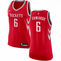 Womens Nike Houston Rockets 6 Vincent Edwards Swingman Red NBA Jersey Icon Edition 