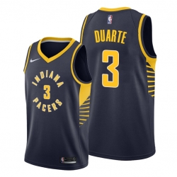 2021 Pacers Chris Duarte #3 Navy Stitched NBA Jersey