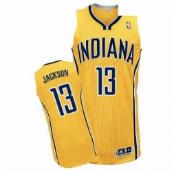 Mens Adidas Indiana Pacers 13 Mark Jackson Authentic Gold Alternate NBA Jersey