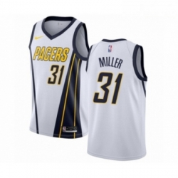 Mens Nike Indiana Pacers 31 Reggie Miller White Swingman Jersey Earned Edition