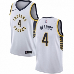 Womens Nike Indiana Pacers 4 Victor Oladipo Swingman White NBA Jersey Association Edition 