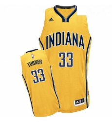 Youth Adidas Indiana Pacers 33 Myles Turner Swingman Gold Alternate NBA Jersey