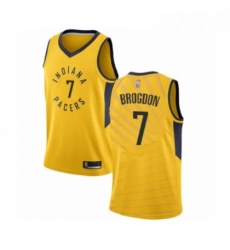 Youth Indiana Pacers 7 Malcolm Brogdon Swingman Gold Basketball Jersey Statement Edition 