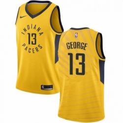 Youth Nike Indiana Pacers 13 Paul George Authentic Gold NBA Jersey Statement Edition