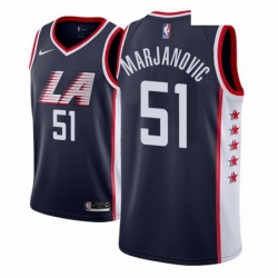 Men NBA 2018 19 Los Angeles Clippers 51 Boban Marjanovic City Edition Navy Jersey 