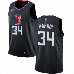 Mens Nike Los Angeles Clippers 34 Tobias Harris Swingman Black Alternate NBA Jersey Statement Edition 