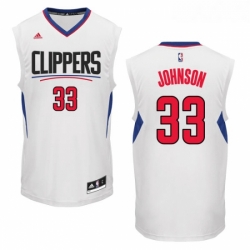 Youth Adidas Los Angeles Clippers 33 Wesley Johnson Authentic White Home NBA Jersey