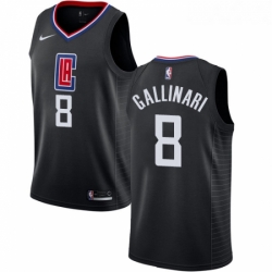 Youth Nike Los Angeles Clippers 8 Danilo Gallinari Authentic Black Alternate NBA Jersey Statement Edition 