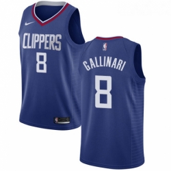 Youth Nike Los Angeles Clippers 8 Danilo Gallinari Swingman Blue Road NBA Jersey Icon Edition 