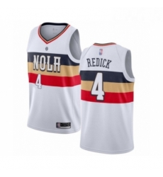 Mens New Orleans Pelicans 4 JJ Redick White Swingman Jersey Earned Edition 