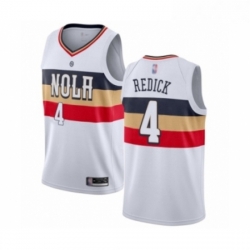 Mens New Orleans Pelicans 4 JJ Redick White Swingman Jersey Earned Edition 