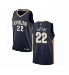 Youth New Orleans Pelicans 22 Derrick Favors Swingman Navy Blue Basketball Jersey Icon Edition 