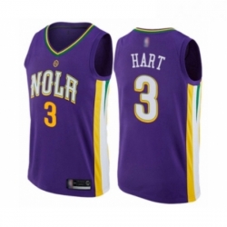 Youth New Orleans Pelicans 3 Josh Hart Swingman Purple Basketball Jersey City Edition 